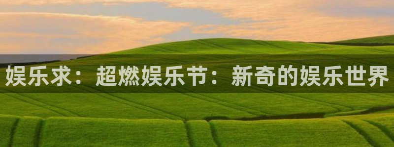 杏宇凯捷开号链接：娱乐求：超燃娱乐节：新奇的娱乐世界