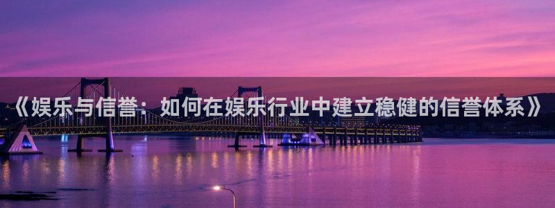 杏宇：《娱乐与信誉：如何在娱乐行业中建立稳健的信誉体系》